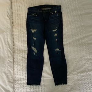 J Brand Distressed / Ripped Cropped Jeans